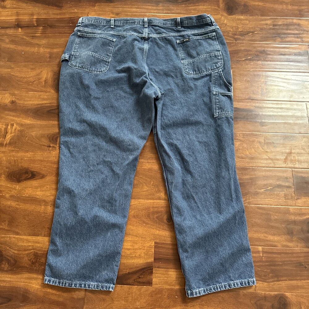 Key  Carpenter Jeans Mens 50x32 Blue Denim Relaxed Straight Workwear